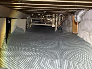 Drainage Vapor Barrier Installed