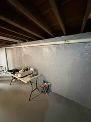 After radon pipe was installed