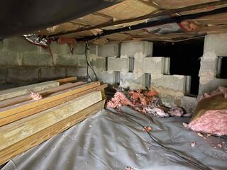 Fiberglass Insulation is NOT for crawl spaces!