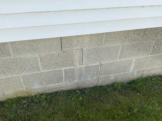 Exterior Foundation Wall Crack