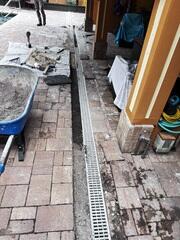 New Enhanced Pool Deck Channel Drain System in Lakeland, FL