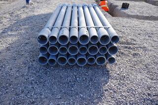 Helical Piers Staged for Installation