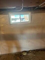 New EverLast Basement Window with Spray Foam