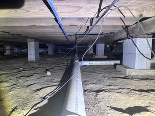 Dirty and Moldy Crawl Space