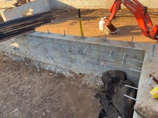 Rebuilt Foundation Walls with Anchor Bolts in Pacific Palisades