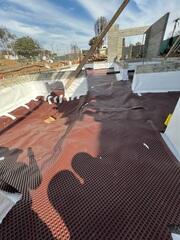 Wall Vapor Barrier Installation in Rebuilt Crawlspace