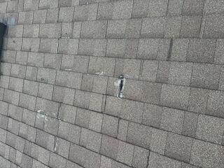 Damaged asphalt seam