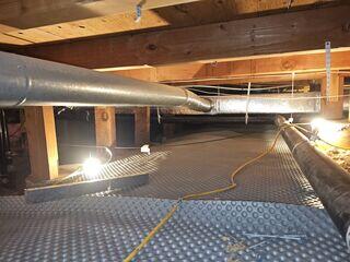 During Installation - Drainage Matting