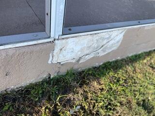 Cracks along the stem wall of the home's pool deck indicated that the foundation had shifted and settled.