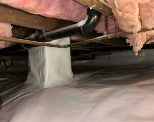 Crawl Space Covered with CleanSpace Encapsulation System