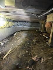 Musty Crawl Space Repair in Bradley, Maine