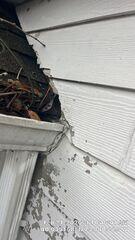 This siding has deteriorated significantly due to years of storm damage and is now beyond repair. Any attempts other than replacing the siding would be challenging.
