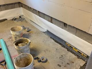 Subfloor Drainage System in Versailles, Kentucky