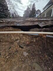 Unstable soil causes sinking