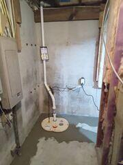 WaterGuard Interior Drainage System and SuperSump Sump Pump System Installed