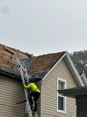 Shingles are coming down