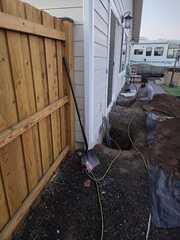 Holes Dug for Installation of Push Piers