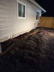 After Push Pier Installation Along Left Foundation Wall
