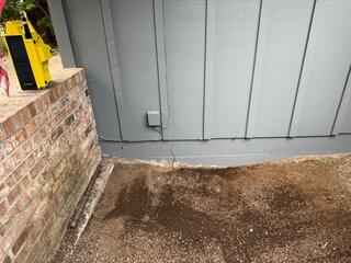 Before Push Pier and RainDrain Installation