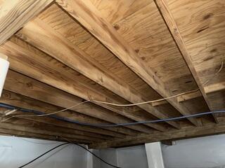 Joists Clean and Restored After Soda Blasting