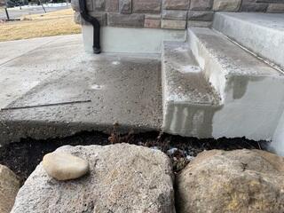 Front Entry Concrete Stabilized After PolyLevel Repair