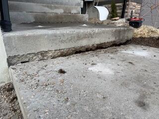 Void Beneath Front Entry Concrete Steps in Midway UT