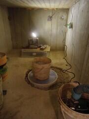 Floor open and liner installed