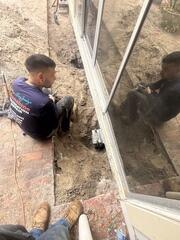 Helical Pier Installation to Stabilize the Foundation