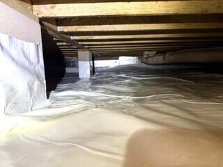 Piers are Wrapped to Prevent Condensation