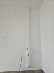 Radon piping Inside garage