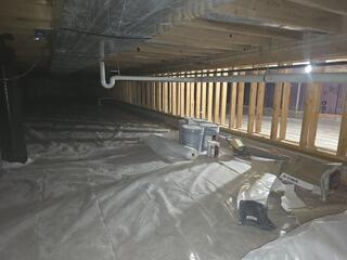 Sub-crawlspace depressurizarion Left side