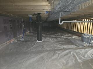 Sub-crawlspace depressurization system