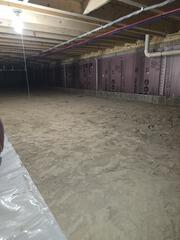 Sub-crawlspace depressurization system Right side