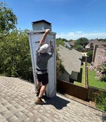 Chimney Measurement and Inspection in Allen, TX - Preparing Materials for Exterior Repair