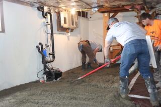 Pouring The New Floor