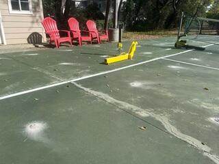 Concrete Lifting Process on Sports Court in Fallbrook CA
