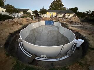 Steps, Pool Base, and Plumbing