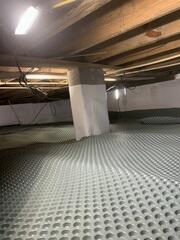 Piers are wrapped in CleanSpace&reg; poly to create a continuous air and moisture barrier.