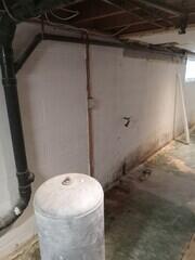 Typical leaking block wall