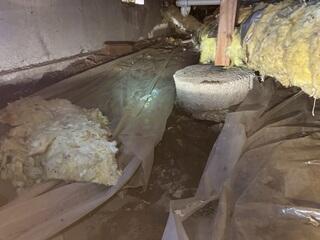 Unprotected Crawl Space