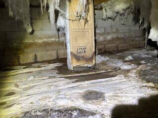 Standing Water and Hanging Insulation