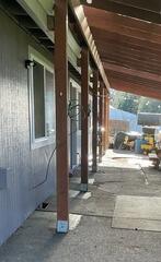 Finished Push Pier Installation and Concrete Fill-In