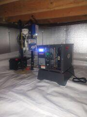 SaniDry Sedona Drains Water Into The Sump Pump