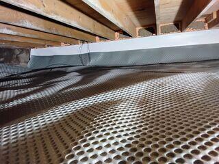 Drainage Matting and Insulated Rim Joists