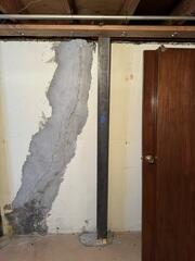 Bowing Grand Island, NY Basement Wall Has Stabilization Systems Added