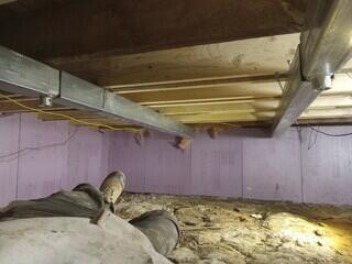 beams installed above.