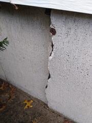 Exterior Foundation Wall Crack