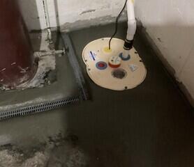 TrenchDrain Grated Basement Drain & SuperSump Plus Sump Pump