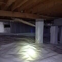 Wallie Wrapped Piers for Condensation