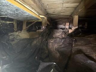 Damp Crawl Space Encapsulated in Harpswell, Maine